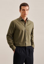 Regular Business shirt Uni in Green |  Seidensticker Onlineshop