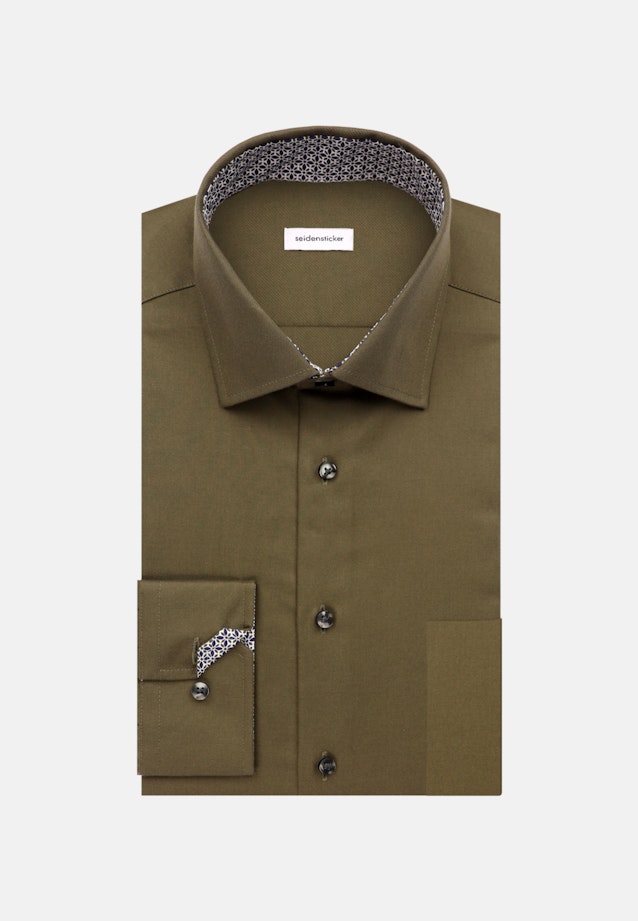 Non-iron Twill Business Shirt in Regular with Kent-Collar in Green |  Seidensticker Onlineshop