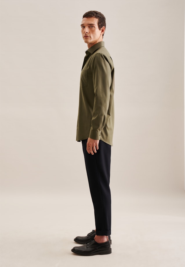 Regular Business shirt Uni in Green |  Seidensticker Onlineshop