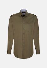 Chemise Business Regular Twill (sergé) Col Kent in Vert |  Seidensticker Onlineshop