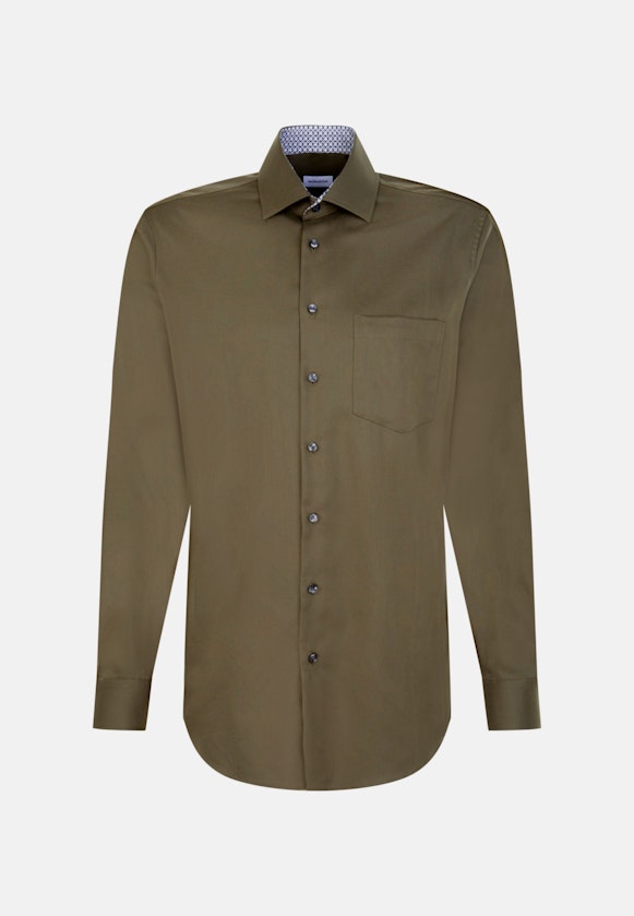 Regular Business shirt Uni in Green |  Seidensticker Onlineshop