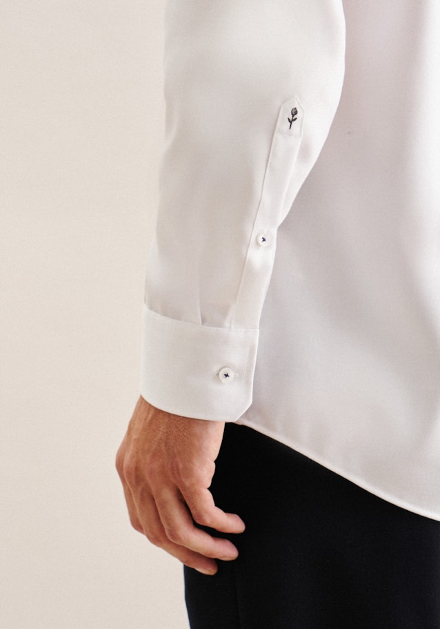 Non-iron Twill Business Shirt in Regular with Kent-Collar in White |  Seidensticker Onlineshop