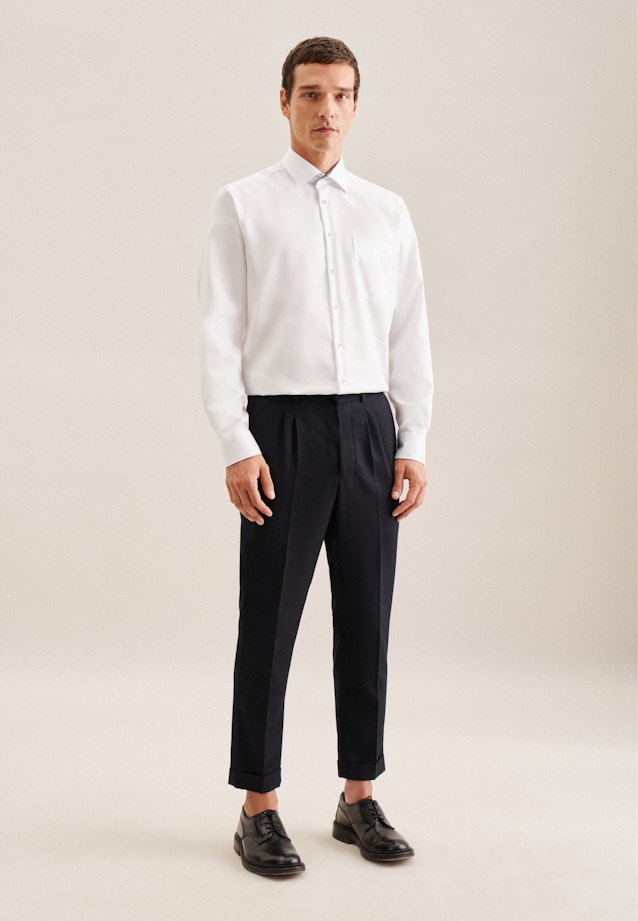 Regular Business Hemd Uni in Weiß |  Seidensticker Onlineshop