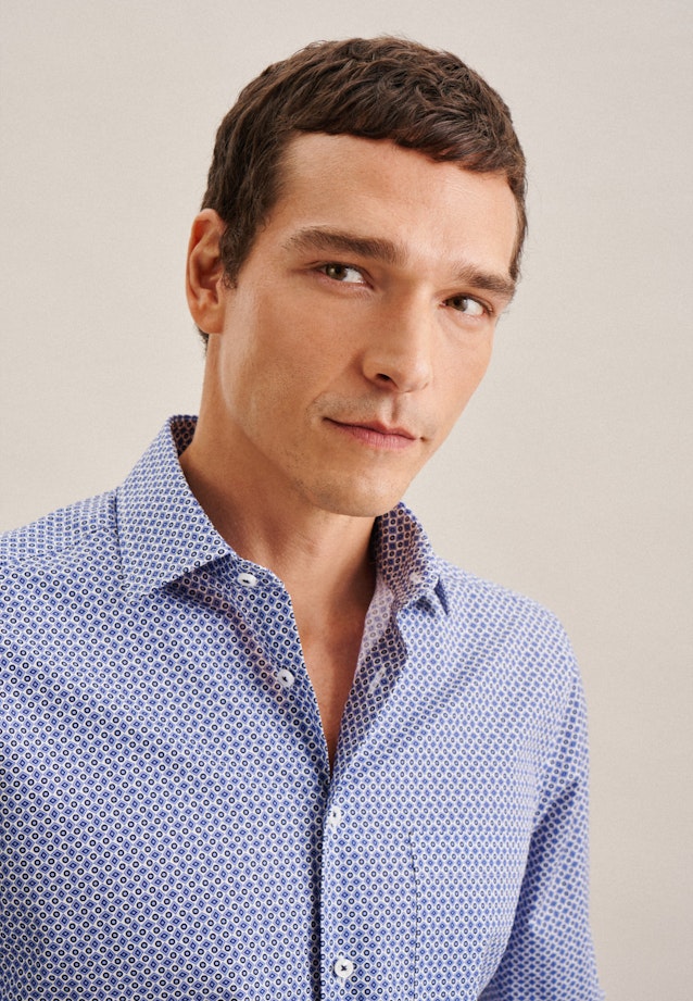 Regular Business shirt Small pattern in Light Blue |  Seidensticker Onlineshop