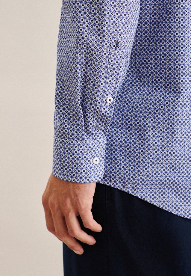 Regular Business shirt Small pattern in Light Blue |  Seidensticker Onlineshop