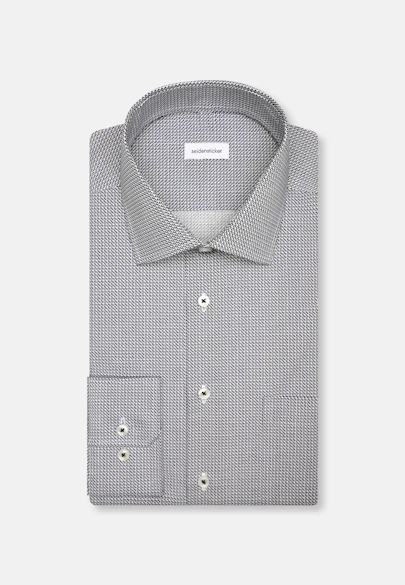 Regular Chemise d'affaires Petit motif in Bleu Moyen |  Seidensticker Onlineshop