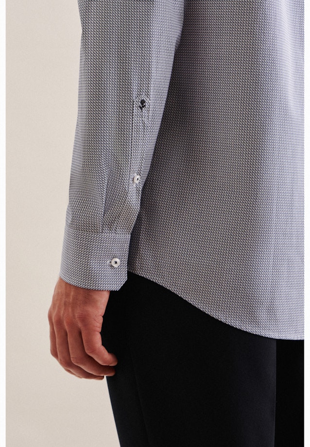 Regular Business shirt Small pattern in Medium Blue |  Seidensticker Onlineshop