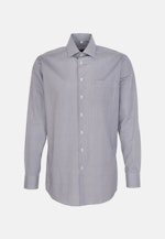 Regular Business shirt Small pattern in Medium Blue |  Seidensticker Onlineshop
