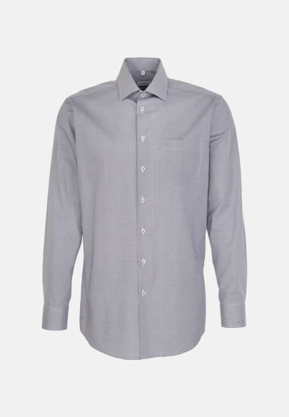 Regular Chemise d'affaires Petit motif in Bleu Moyen |  Seidensticker Onlineshop