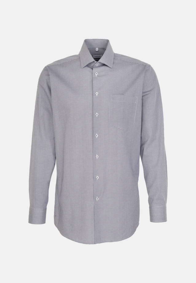 Regular Chemise d'affaires Petit motif in Bleu Moyen |  Seidensticker Onlineshop