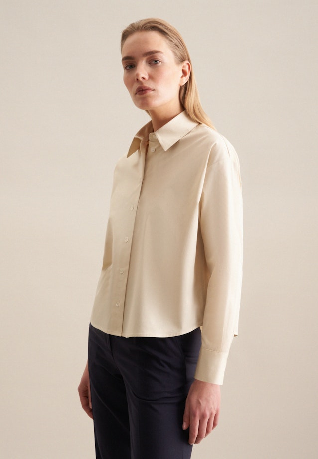 Chemisier chemise Uni in Ecru |  Seidensticker Onlineshop