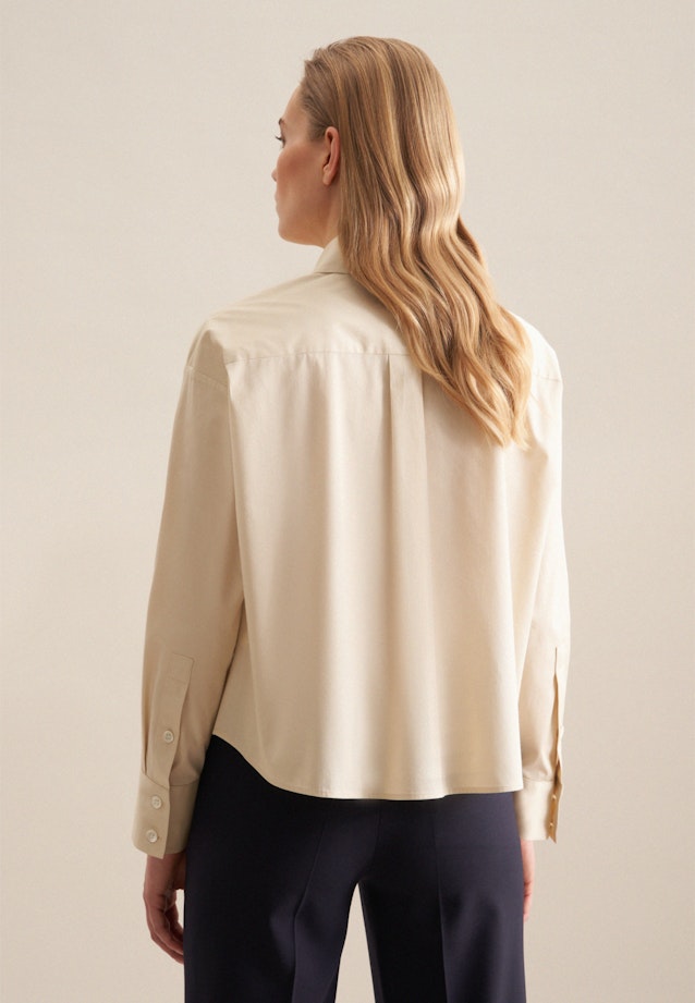 lange Arm Twill Shirtblouse in Ecru |  Seidensticker Onlineshop