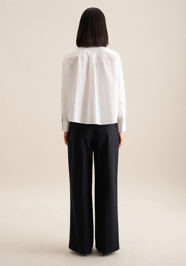 Long sleeve Twill Shirt Blouse in White | Seidensticker Onlineshop