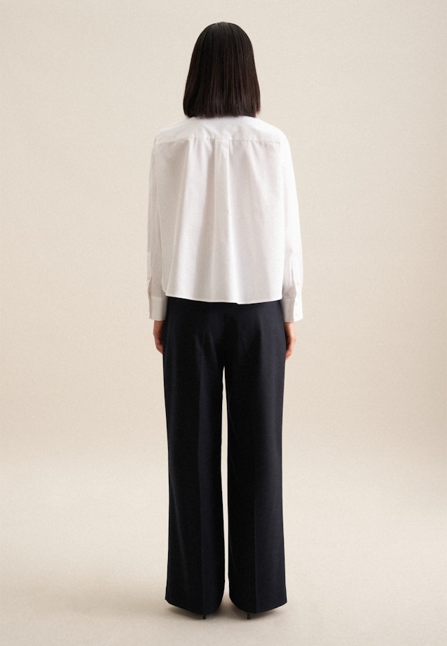 Twill Shirt Blouse in White |  Seidensticker Onlineshop