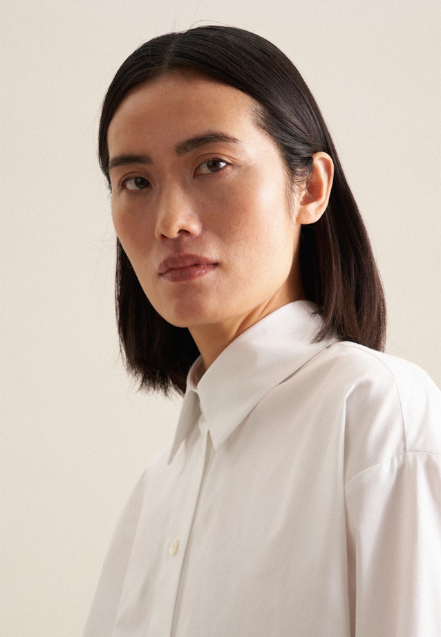 Twill Shirt Blouse in White |  Seidensticker Onlineshop