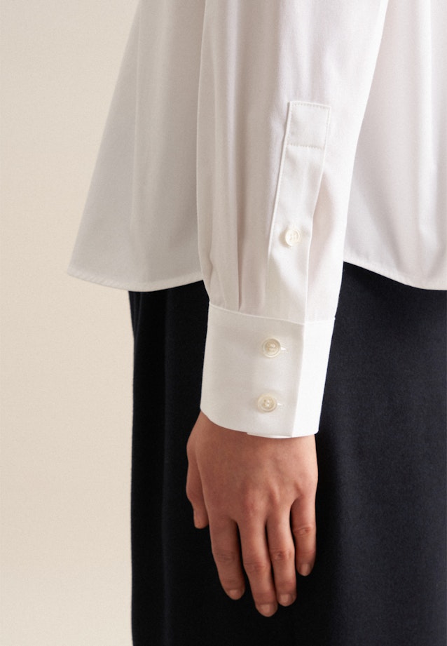 Twill Shirt Blouse in White |  Seidensticker Onlineshop