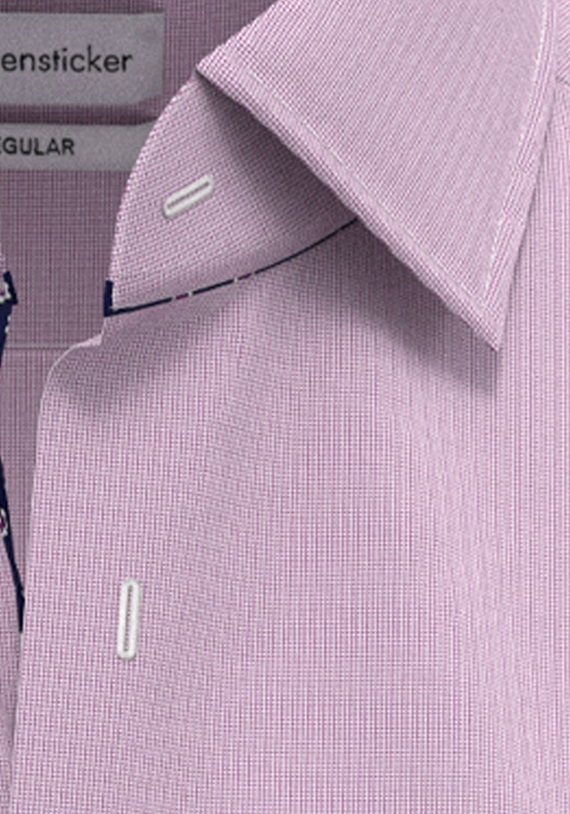 Non-iron Struktur korte arm Business overhemd in Regular with Kentkraag in Roze/Pink |  Seidensticker Onlineshop