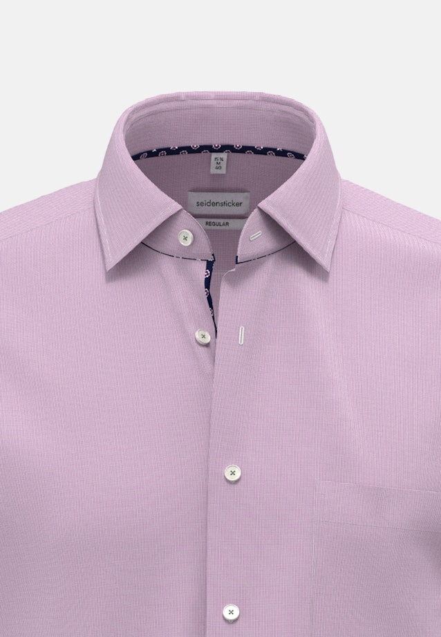 Non-iron Structure Short sleeve Business Shirt in Regular with Kent-Collar in Pink |  Seidensticker Onlineshop