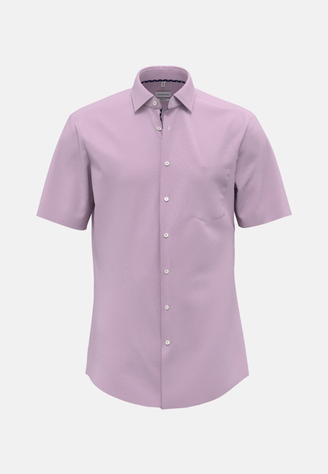 Non-iron Structure Short sleeve Business Shirt in Regular with Kent-Collar in Pink | Seidensticker online shop