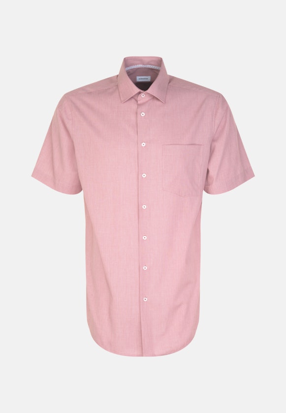 Non-iron Structure Short sleeve Business Shirt in Regular with Kent-Collar in Red |  Seidensticker Onlineshop