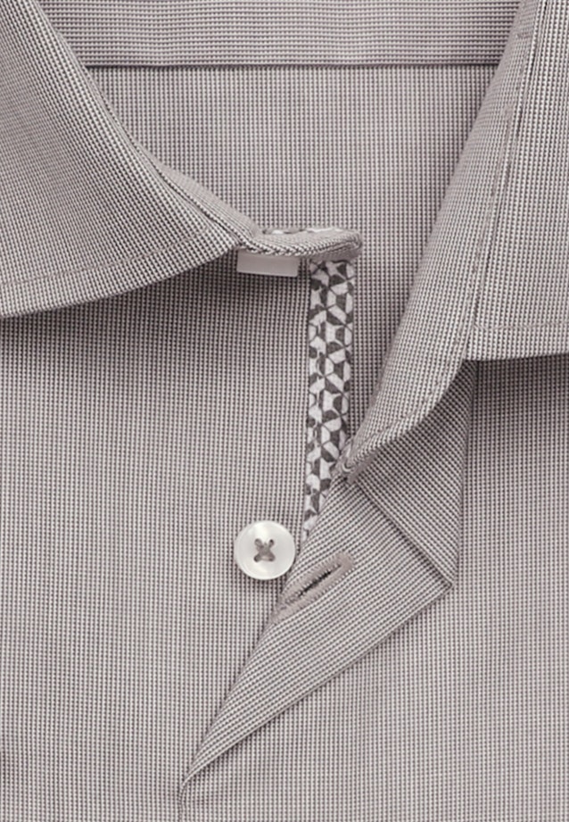 Non-iron Structure Short sleeve Business Shirt in Regular with Kent-Collar in Grey |  Seidensticker Onlineshop