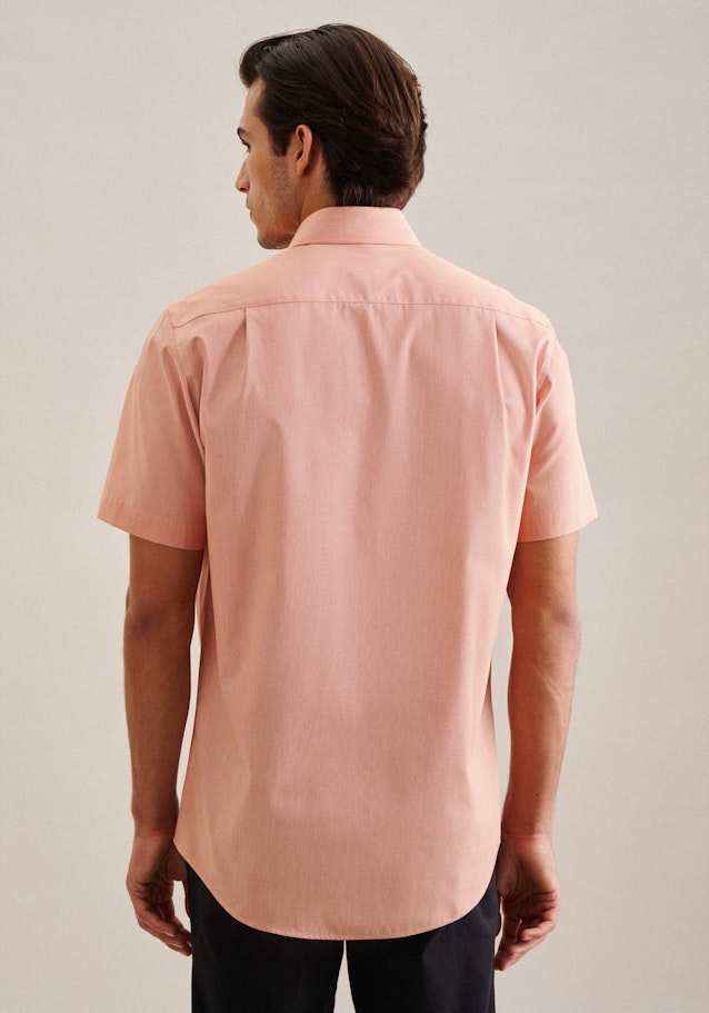 Non-iron Structure Short sleeve Business Shirt in Regular with Kent-Collar in Orange | Seidensticker Onlineshop