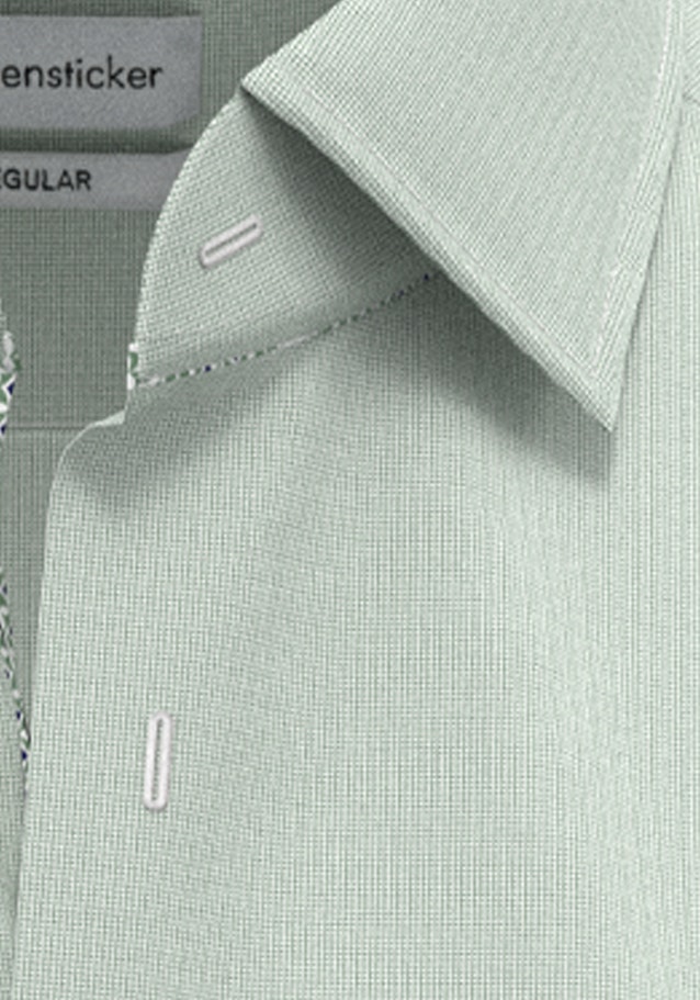 Bügelfreies Struktur Kurzarm Business Hemd in Regular mit Kentkragen in Grün |  Seidensticker Onlineshop