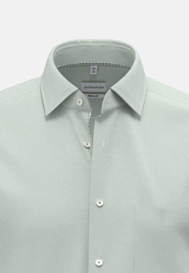 Non-iron Structure Short sleeve Business Shirt in Regular with Kent-Collar in Green |  Seidensticker Onlineshop