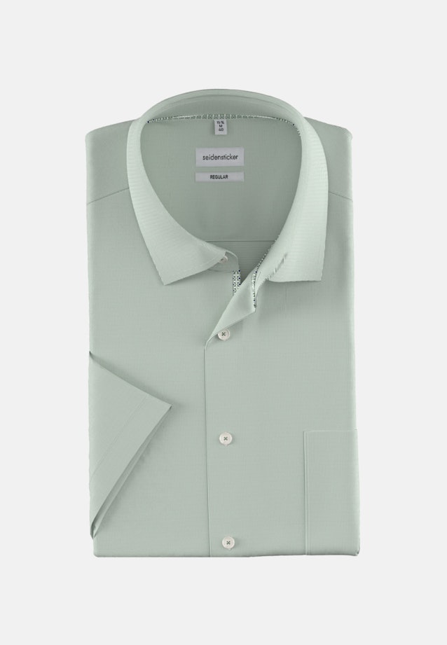 Non-iron Structure Short sleeve Business Shirt in Regular with Kent-Collar in Green |  Seidensticker Onlineshop