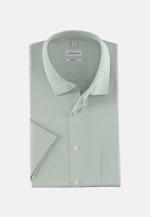 Non-iron Structure Short sleeve Business Shirt in Regular with Kent-Collar in Green |  Seidensticker Onlineshop