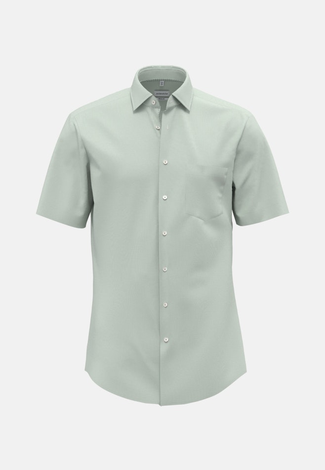 Non-iron Structure Short sleeve Business Shirt in Regular with Kent-Collar in Green | Seidensticker online shop