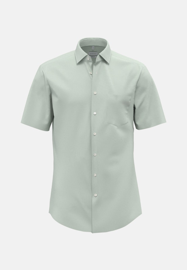 Non-iron Structure Short sleeve Business Shirt in Regular with Kent-Collar in Green |  Seidensticker Onlineshop