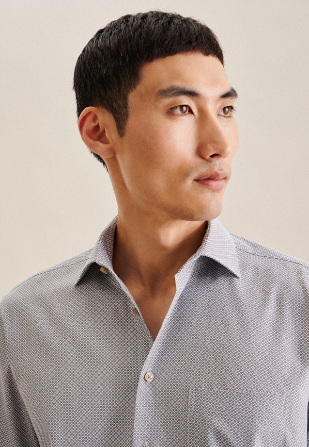 Regular Business Hemd Druck in Braun |  Seidensticker Onlineshop