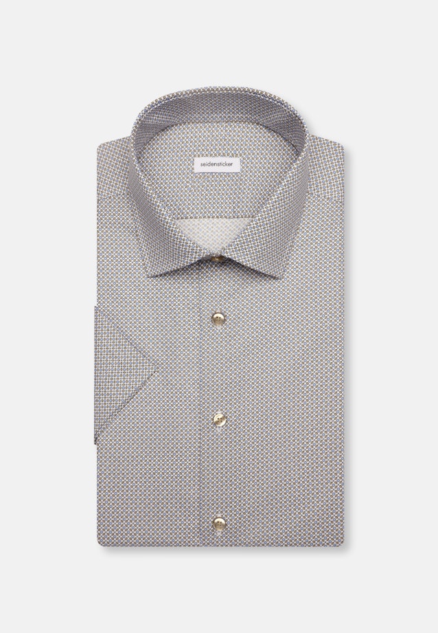 Regular Business Hemd Druck in Braun |  Seidensticker Onlineshop