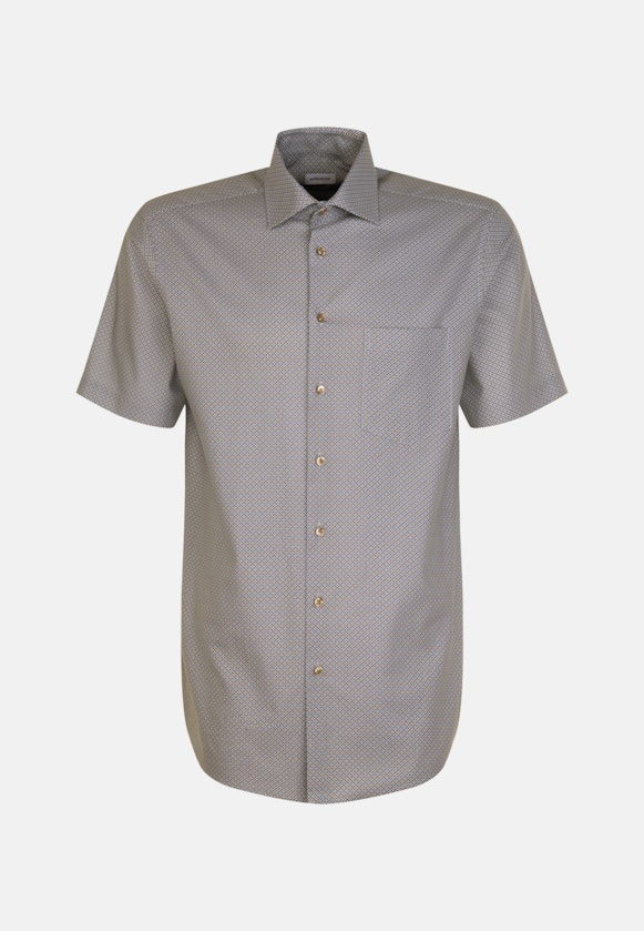 Regular Business Hemd Druck in Braun |  Seidensticker Onlineshop