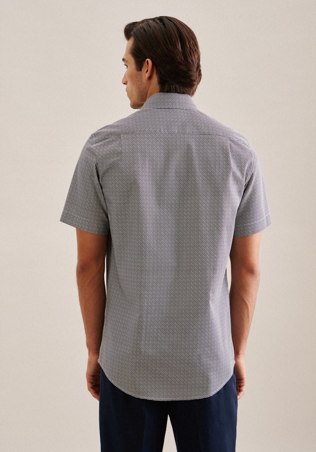 Twill korte arm Business overhemd in Regular with Kentkraag in Groen | Seidensticker Onlineshop