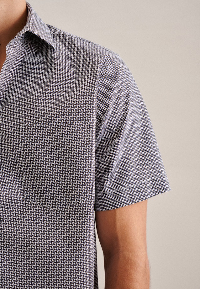 Twill korte arm Business overhemd in Regular with Kentkraag in Groen |  Seidensticker Onlineshop