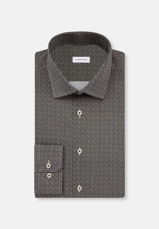 Slim Business Hemd Druck in Grün |  Seidensticker Onlineshop