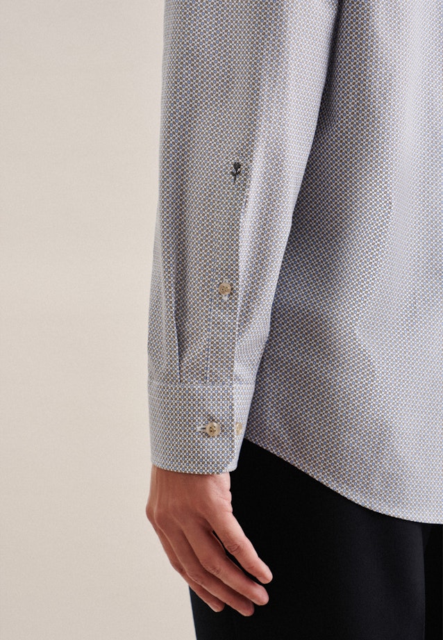 Business Shirt in Comfort with Kent-Collar in Brown |  Seidensticker Onlineshop