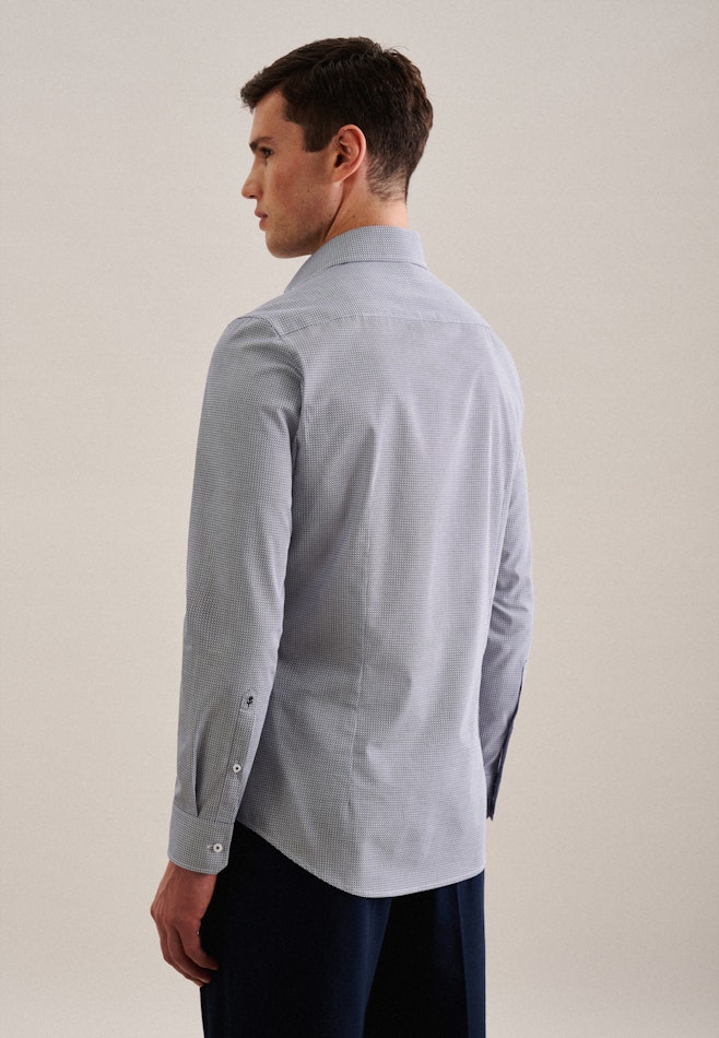 Business Shirt in Shaped with Kent-Collar in Medium Blue | Seidensticker online shop