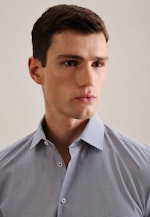 Shaped Business Hemd Druck in Mittelblau |  Seidensticker Onlineshop