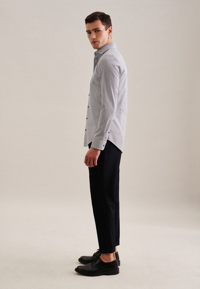 Shaped Business shirt Print in Grey |  Seidensticker Onlineshop