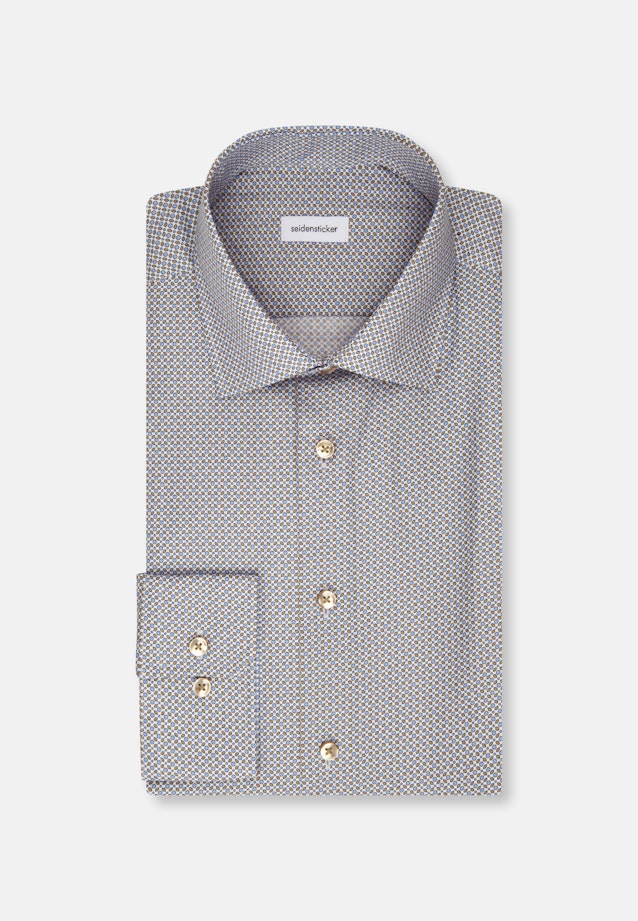 X-Slim Business Hemd Druck in Braun |  Seidensticker Onlineshop