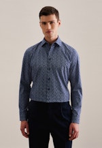 X-Slim Business Hemd Paisley in Mittelblau |  Seidensticker Onlineshop