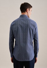 X-Slim Business Hemd Paisley in Mittelblau |  Seidensticker Onlineshop