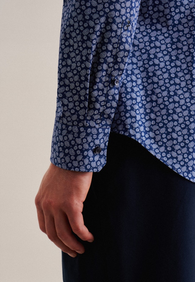 X-Slim Business Hemd Paisley in Mittelblau |  Seidensticker Onlineshop