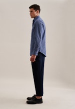 X-Slim Business Hemd Paisley in Mittelblau |  Seidensticker Onlineshop