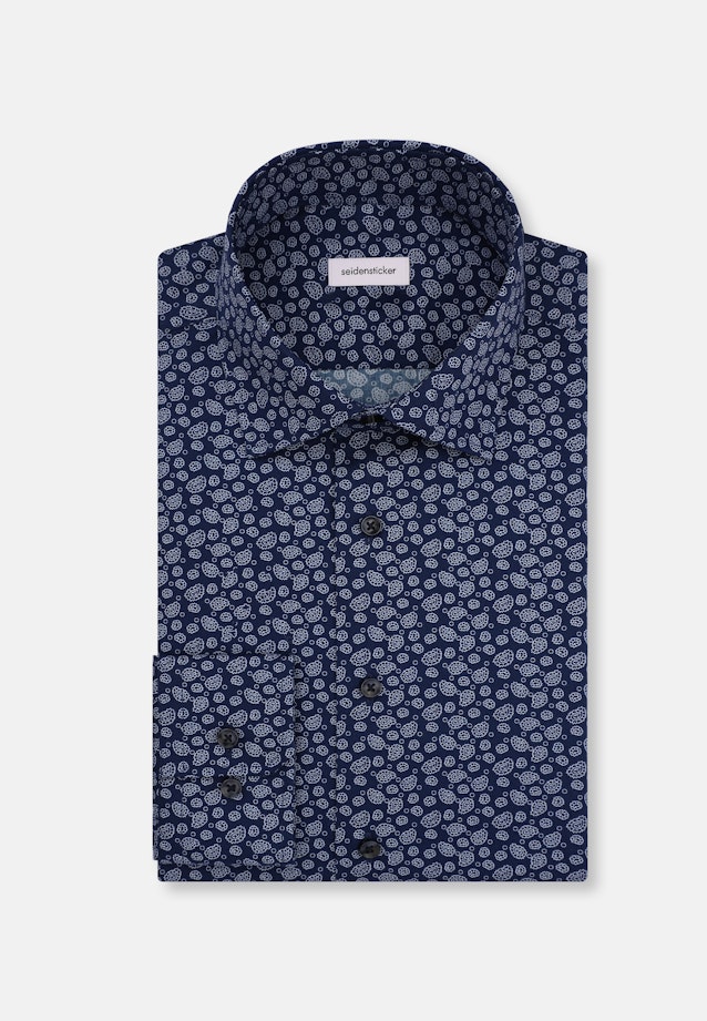 X-Slim Business Hemd Paisley in Mittelblau |  Seidensticker Onlineshop