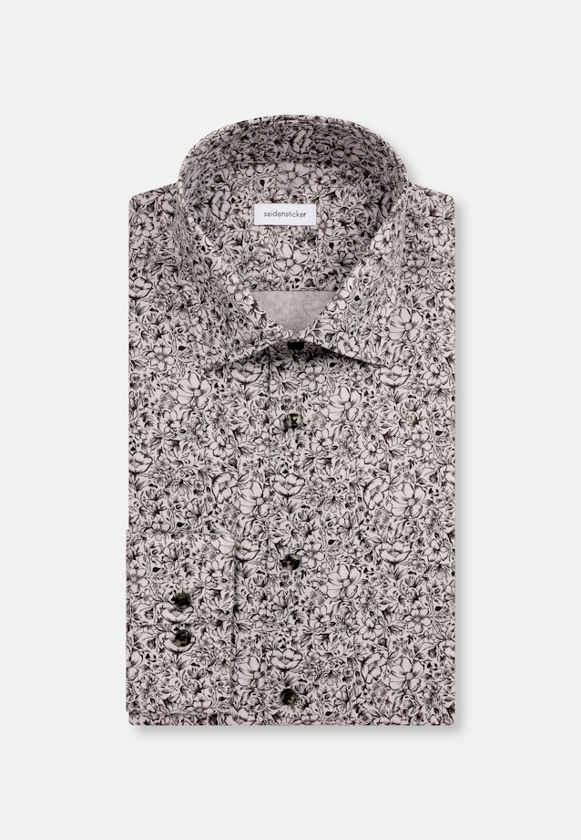 X-Slim Business Hemd Floral in Grau |  Seidensticker Onlineshop