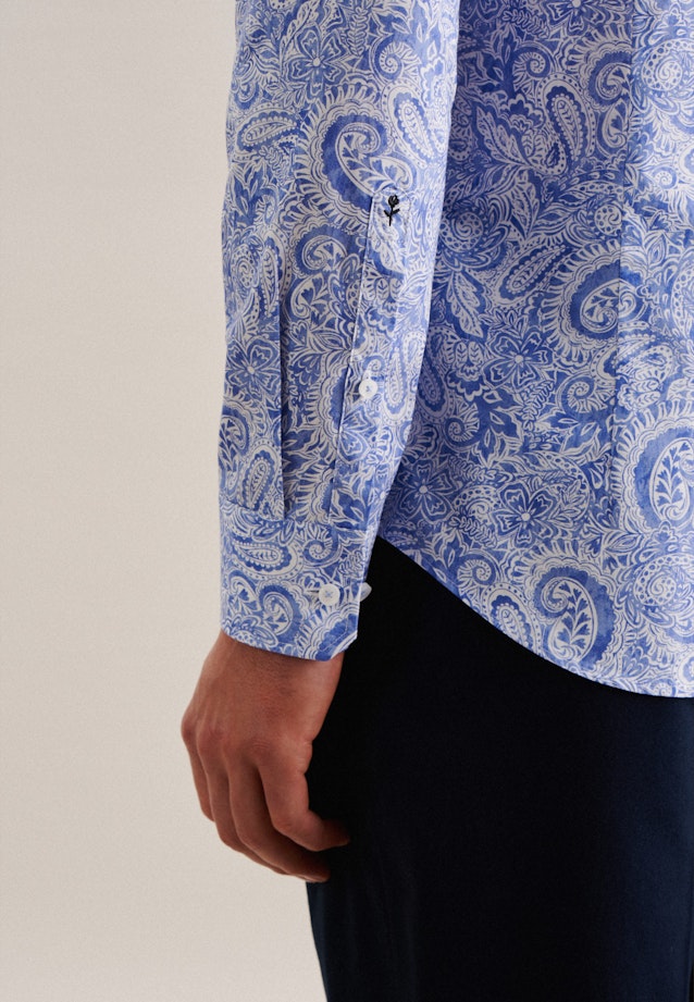 X-Slim Business Hemd Paisley in Hellblau |  Seidensticker Onlineshop